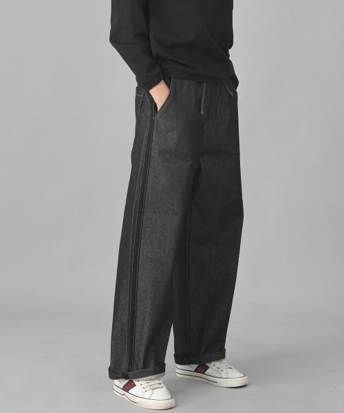 SAINTCREW(セントクルー)の「ブラックPラインEXワイドパンツPLW-341デニムブラック(デニムパンツ・メンズ・その他・MEDIUM/LARGE/X-LARGE)」の7枚目の写真