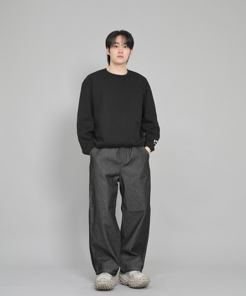 SAINTCREW(セントクルー)の「ブラックPラインEXワイドパンツPLW-341デニムブラック(デニムパンツ・メンズ・その他・MEDIUM/LARGE/X-LARGE)」の9枚目の写真