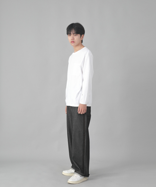 SAINTCREW(セントクルー)の「ブラックPラインEXワイドパンツPLW-341デニムブラック(デニムパンツ・メンズ・その他・MEDIUM/LARGE/X-LARGE)」の3枚目の写真