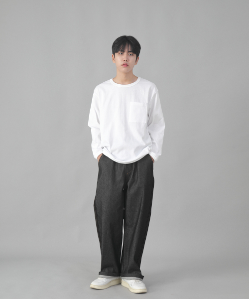 SAINTCREW(セントクルー)の「ブラックPラインEXワイドパンツPLW-341デニムブラック(デニムパンツ・メンズ・その他・MEDIUM/LARGE/X-LARGE)」の5枚目の写真