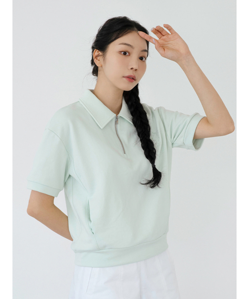 NITINA(ニティナ)の「リサイクルカラーキャップスウェットシャツL / G(ポロシャツ・レディース・ライトグリーン・SMALL/MEDIUM)」の2枚目の写真