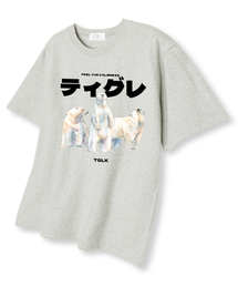 スリーホワイトベア オーバーサイズ 半袖Tシャツ オートミール