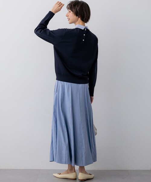 23区(ニジュウサンク)の「ビジューデザイン 2WAY ニット(ニット/セーター・レディース・ネイビー系/スカイブルー系/ブラック系・40/38)」の8枚目の写真