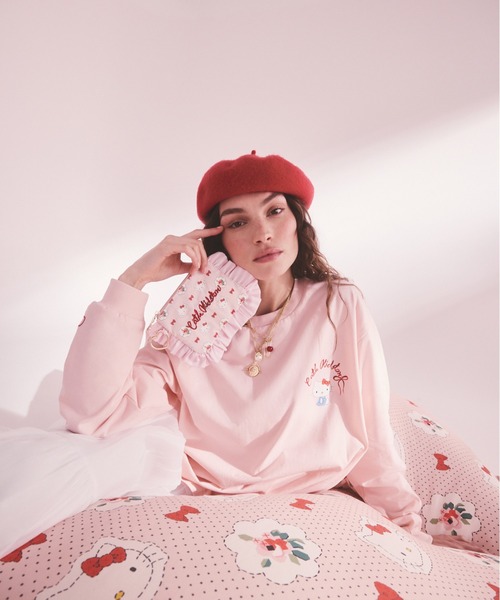 キャス キッドソン×ハローキティフリルティッシュポーチ＆マスコットチャームセット Cath Kidston × Hello Kitty フリルティッシュポーチ＆マスコット