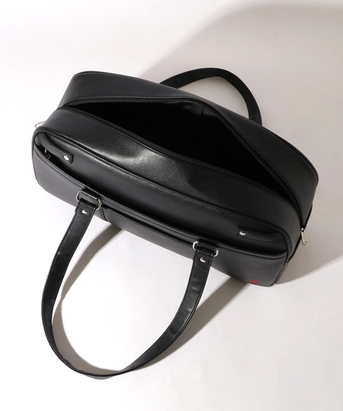 BEVERLY HILLS POLO CLUB(ビバリーヒルズポロクラブ)の「【BEVERLY HILLS POLO CLUB / ビバリーヒルズ ポロクラブ】 School Boston BAG/スクール ボストンバッグ(合成皮革)(容量:約17L)(ボストンバッグ・レディース・ブラック/ブラウン・FREE)」の6枚目の写真