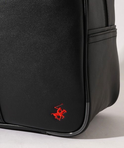 BEVERLY HILLS POLO CLUB(ビバリーヒルズポロクラブ)の「【BEVERLY HILLS POLO CLUB / ビバリーヒルズ ポロクラブ】 School Boston BAG/スクール ボストンバッグ(合成皮革)(容量:約17L)(ボストンバッグ・レディース・ブラック/ブラウン・FREE)」の11枚目の写真