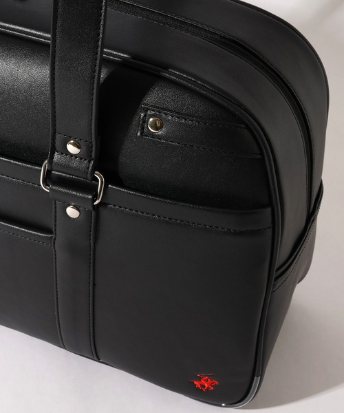 BEVERLY HILLS POLO CLUB(ビバリーヒルズポロクラブ)の「【BEVERLY HILLS POLO CLUB / ビバリーヒルズ ポロクラブ】 School Boston BAG/スクール ボストンバッグ(合成皮革)(容量:約17L)(ボストンバッグ・レディース・ブラック/ブラウン・FREE)」の10枚目の写真