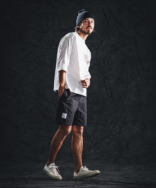 wjk reluxe（ダブルジェーケーリラックス）の「mlt5533-initial print raglan LS tee カットソー(WR26S-30)（Tシャツ/カットソー・メンズ・ネイビー/ブラック/ホワイト・XL/L/M/S）」の9枚目の写真