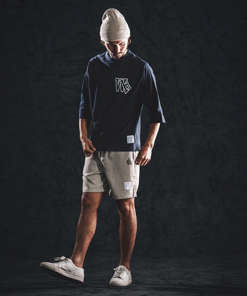 wjk reluxe（ダブルジェーケーリラックス）の「mlt5533-initial print raglan LS tee カットソー(WR26S-30)（Tシャツ/カットソー・メンズ・ネイビー/ブラック/ホワイト・XL/L/M/S）」の14枚目の写真