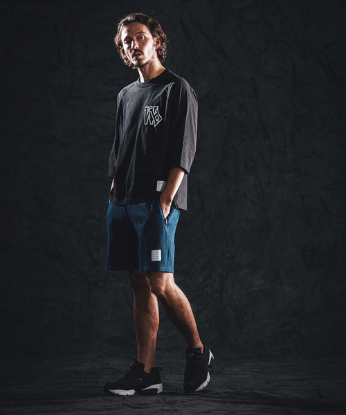 wjk reluxe（ダブルジェーケーリラックス）の「mlt5533-initial print raglan LS tee カットソー(WR26S-30)（Tシャツ/カットソー・メンズ・ネイビー/ブラック/ホワイト・XL/L/M/S）」の21枚目の写真