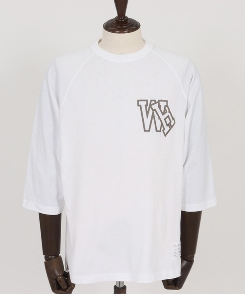 wjk reluxe（ダブルジェーケーリラックス）の「mlt5533-initial print raglan LS tee カットソー(WR26S-30)（Tシャツ/カットソー・メンズ・ネイビー/ブラック/ホワイト・XL/L/M/S）」の22枚目の写真