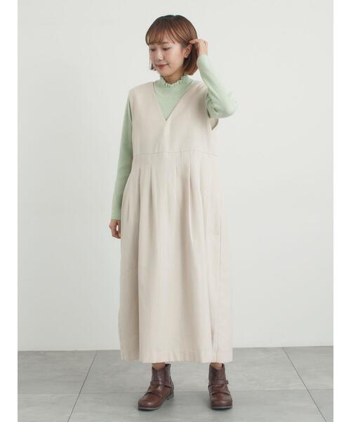 Samansa Mos2（サマンサ モスモス）の「【マシンウォッシャブル】もちもちリブフリルタートルネックニット（ニット/セーター・レディース・モカ/ブラック/オフホワイト/グリーン・F）」の7枚目の写真