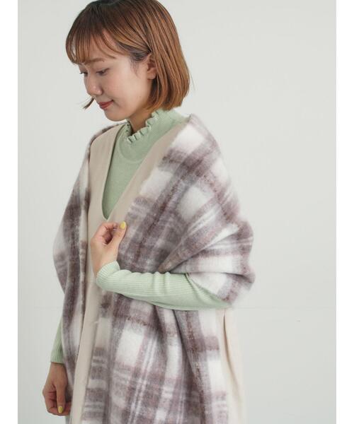 Samansa Mos2（サマンサ モスモス）の「【マシンウォッシャブル】もちもちリブフリルタートルネックニット（ニット/セーター・レディース・モカ/ブラック/オフホワイト/グリーン・F）」の10枚目の写真