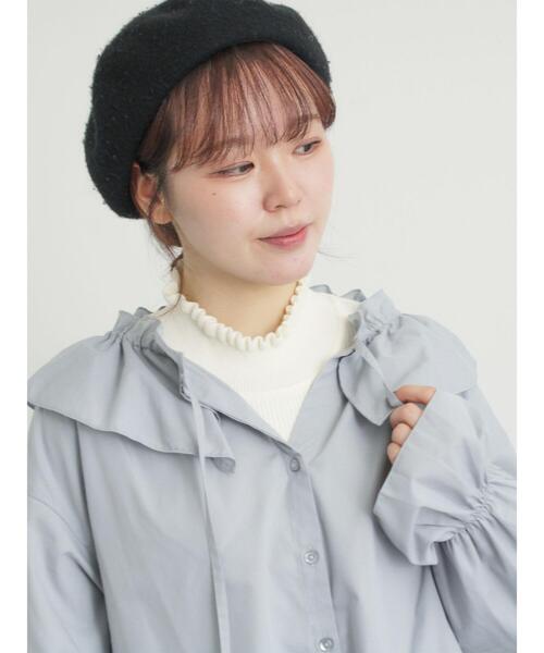 Samansa Mos2（サマンサ モスモス）の「【マシンウォッシャブル】もちもちリブフリルタートルネックニット（ニット/セーター・レディース・モカ/ブラック/オフホワイト/グリーン・F）」の12枚目の写真