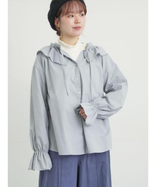 Samansa Mos2（サマンサ モスモス）の「【マシンウォッシャブル】もちもちリブフリルタートルネックニット（ニット/セーター・レディース・モカ/ブラック/オフホワイト/グリーン・F）」の14枚目の写真