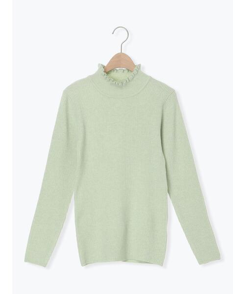 Samansa Mos2(サマンサ モスモス)の「【マシンウォッシャブル】もちもちリブフリルタートルネックニット(ニット/セーター・レディース・モカ/ブラック/オフホワイト/グリーン・F)」の18枚目の写真