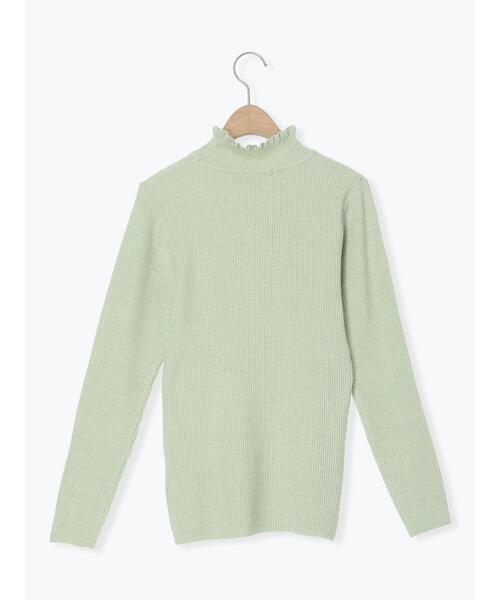 Samansa Mos2(サマンサ モスモス)の「【マシンウォッシャブル】もちもちリブフリルタートルネックニット(ニット/セーター・レディース・モカ/ブラック/オフホワイト/グリーン・F)」の19枚目の写真