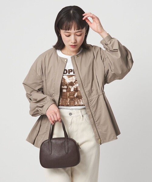 green label relaxing（グリーンレーベルリラクシング）の「［size SHORTあり］ウエスト ギャザー ブルゾン（ブルゾン・レディース・オフホワイト/モカ/ネイビー・FREE/SHORT）」の15枚目の写真