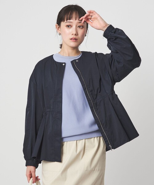 green label relaxing（グリーンレーベルリラクシング）の「［size SHORTあり］ウエスト ギャザー ブルゾン（ブルゾン・レディース・オフホワイト/モカ/ネイビー・FREE/SHORT）」の21枚目の写真