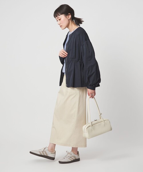 size SHORTあり］ウエスト ギャザー ブルゾン（ブルゾン）｜green