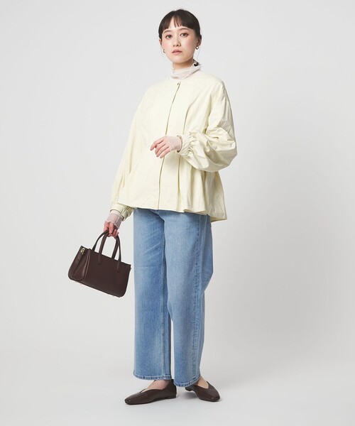 size SHORTあり］ウエスト ギャザー ブルゾン（ブルゾン）｜green