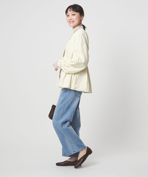 green label relaxing（グリーンレーベルリラクシング）の「［size SHORTあり］ウエスト ギャザー ブルゾン（ブルゾン・レディース・オフホワイト/モカ/ネイビー・FREE/SHORT）」の15枚目の写真