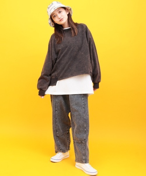 チチカカ（チチカカ）の「Orale! カラーデニムコクーンパンツ（デニムパンツ・レディース・ライトグリーン/ピンク/ブラック・FREE）」の4枚目の写真