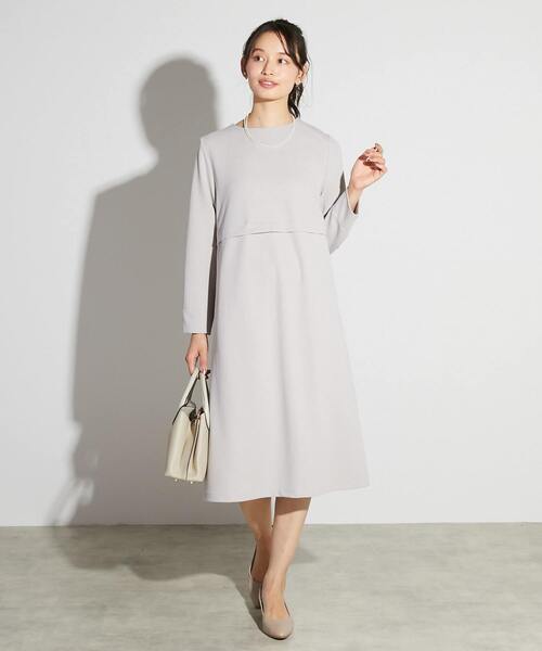 MELROSE claire(メルローズ クレール)の「【MELROSE CLAIRE noir】入卒園式・卒入学式・カットジョーゼットウエスト切り替えワンピース(一部WEB限定サイズ)(ワンピース・レディース・ブラック/ライトグレー/ダークネイビー・5/4/3/2/1)」の3枚目の写真