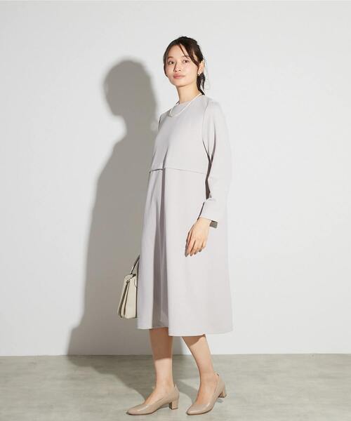 MELROSE claire(メルローズ クレール)の「【MELROSE CLAIRE noir】入卒園式・卒入学式・カットジョーゼットウエスト切り替えワンピース(一部WEB限定サイズ)(ワンピース・レディース・ブラック/ライトグレー/ダークネイビー・5/4/3/2/1)」の5枚目の写真