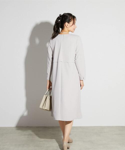 MELROSE claire(メルローズ クレール)の「【MELROSE CLAIRE noir】入卒園式・卒入学式・カットジョーゼットウエスト切り替えワンピース(一部WEB限定サイズ)(ワンピース・レディース・ブラック/ライトグレー/ダークネイビー・5/4/3/2/1)」の6枚目の写真