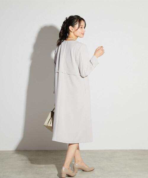 MELROSE claire(メルローズ クレール)の「【MELROSE CLAIRE noir】入卒園式・卒入学式・カットジョーゼットウエスト切り替えワンピース(一部WEB限定サイズ)(ワンピース・レディース・ブラック/ライトグレー/ダークネイビー・5/4/3/2/1)」の7枚目の写真