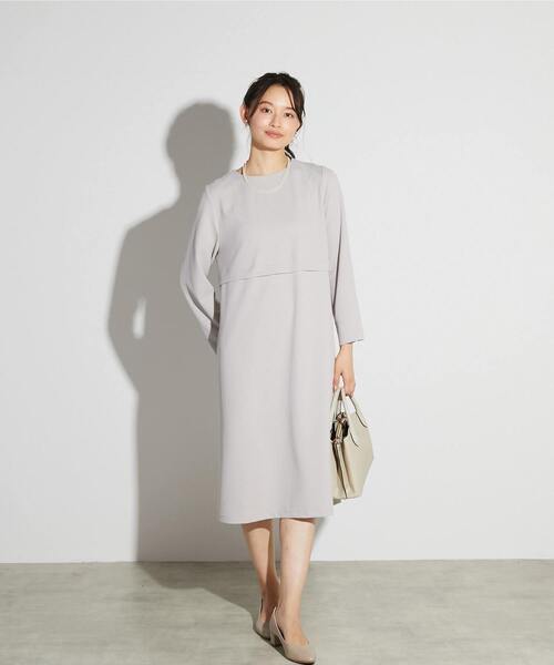 MELROSE claire(メルローズ クレール)の「【MELROSE CLAIRE noir】入卒園式・卒入学式・カットジョーゼットウエスト切り替えワンピース(一部WEB限定サイズ)(ワンピース・レディース・ブラック/ライトグレー/ダークネイビー・5/4/3/2/1)」の8枚目の写真