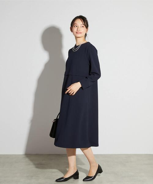 MELROSE claire(メルローズ クレール)の「【MELROSE CLAIRE noir】入卒園式・卒入学式・カットジョーゼットウエスト切り替えワンピース(一部WEB限定サイズ)(ワンピース・レディース・ブラック/ライトグレー/ダークネイビー・5/4/3/2/1)」の12枚目の写真