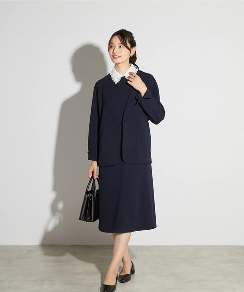 MELROSE claire(メルローズ クレール)の「【MELROSE CLAIRE noir】入卒園式・卒入学式・カットジョーゼットウエスト切り替えワンピース(一部WEB限定サイズ)(ワンピース・レディース・ブラック/ライトグレー/ダークネイビー・5/4/3/2/1)」の18枚目の写真