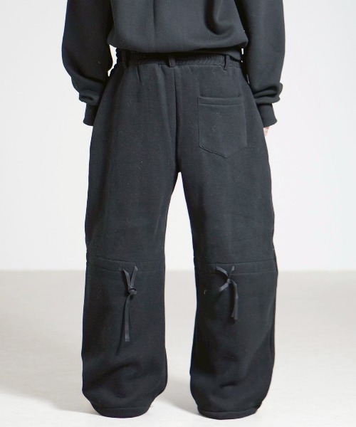 Chikashitsu +(チカシツプラス)の「【Chikashitsu +】layered heavy sweat pants / 【チカシツプラス】レイヤードヘビースウェットパンツ(スウェットパンツ・メンズ・杢グレー/ブラック・ONE SIZE)」の22枚目の写真