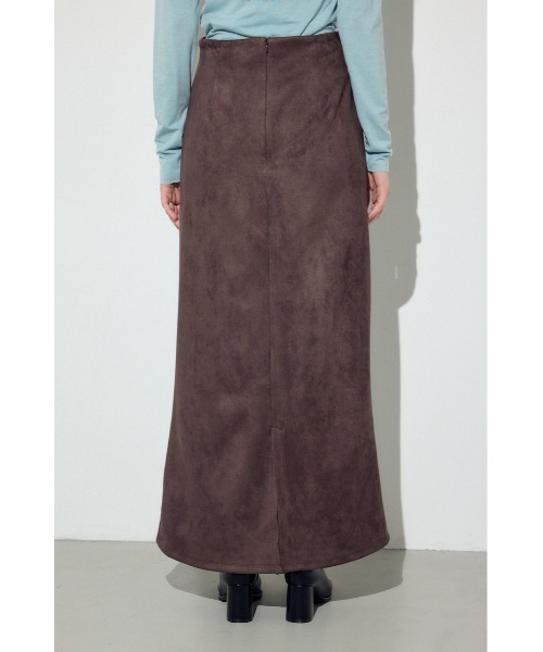 AZUL by moussy(アズールバイマウジー)の「【身長/骨格別着用画像あり】フェイクスエードタックスカート 秋服 冬服 春服 ロングスカート デザインスカート 無地(スカート・レディース・アイボリー/ブラウン/ベージュ・SMALL/MEDIUM)」の20枚目の写真