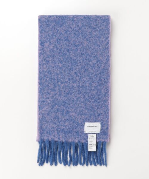 THE INOUE BROTHERS（ザイノウエブラザーズ）の「THE INOUE BROTHERS Two Colour Woolly Scarf TIB-ALAC2085ML（ストール/ショール・メンズ・ブラック/ブラウン/グリーン/ブルー・ONE SIZE）」の4枚目の写真