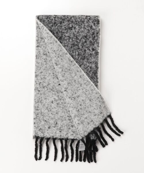 THE INOUE BROTHERS（ザイノウエブラザーズ）の「THE INOUE BROTHERS Two Colour Woolly Scarf TIB-ALAC2085ML（ストール/ショール・メンズ・ブラック/ブラウン/グリーン/ブルー・ONE SIZE）」の5枚目の写真