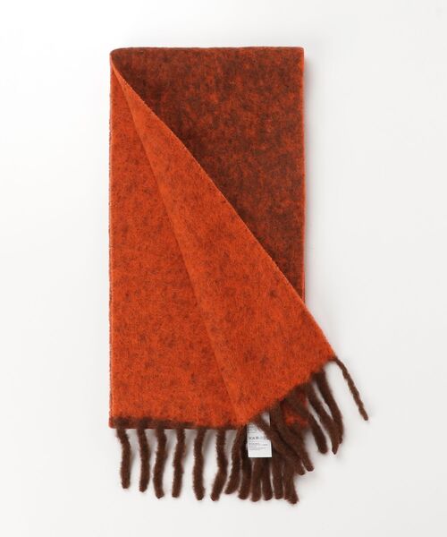 THE INOUE BROTHERS（ザイノウエブラザーズ）の「THE INOUE BROTHERS Two Colour Woolly Scarf TIB-ALAC2085ML（ストール/ショール・メンズ・ブラック/ブラウン/グリーン/ブルー・ONE SIZE）」の6枚目の写真