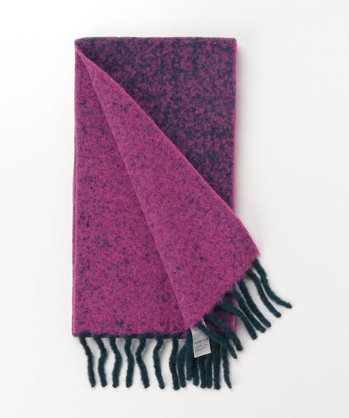 THE INOUE BROTHERS（ザイノウエブラザーズ）の「THE INOUE BROTHERS Two Colour Woolly Scarf TIB-ALAC2085ML（ストール/ショール・メンズ・ブラック/ブラウン/グリーン/ブルー・ONE SIZE）」の7枚目の写真