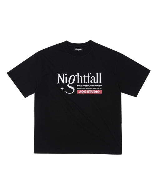 AQO STUDIO SPACE(アコスタジオスペース)の「ナイトフォールTシャツブラック(Tシャツ/カットソー・レディース・ブラック・FREE)」の4枚目の写真