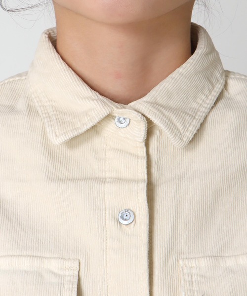 Healthy denim(ヘルシーデニム)の「Almond オーバーコーデュロイシャツ【Healthy Denim/ヘルシーデニム】(シャツ/ブラウス・レディース・ブラウン/アイボリー・36)」の7枚目の写真
