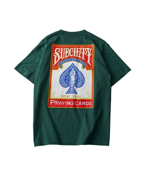 Subciety(サブサエティ)の「Praycard tee(Tシャツ/カットソー・メンズ・グリーン/ブラック/ホワイト・SMALL/MEDIUM/LARGE/X-LARGE/XX-LARGE)」の19枚目の写真