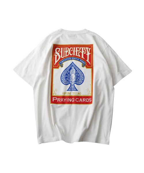 Subciety（サブサエティ）の「Praycard tee（Tシャツ/カットソー・メンズ・グリーン/ブラック/ホワイト・SMALL/MEDIUM/LARGE/X-LARGE/XX-LARGE）」の4枚目の写真
