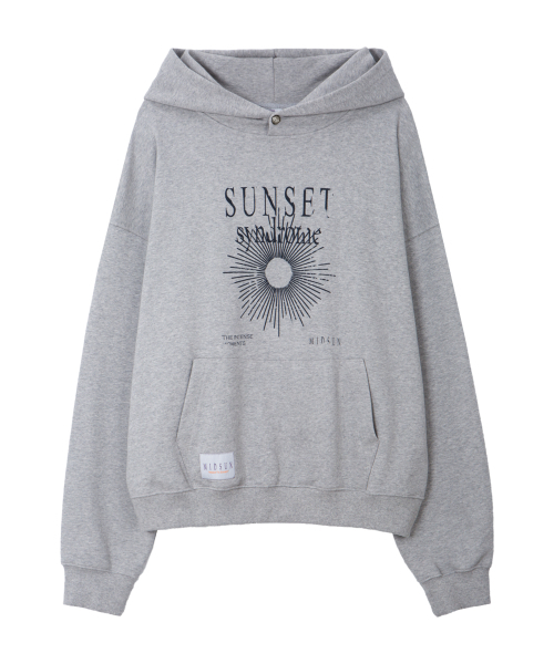 MIDSUN(ミッドサン)の「Sunset Hoodie-Grey(パーカー・レディース・グレー・M/L)」の1枚目の写真