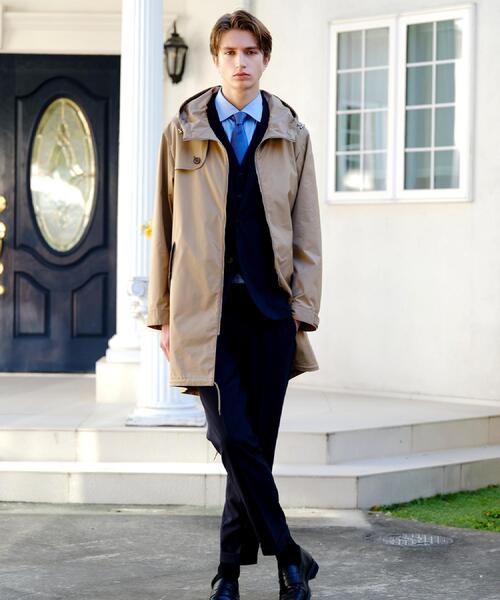 DRESSTERIOR（ドレステリア）の「【撥水素材】レインプルーフ フーデッドコート（その他アウター・メンズ・ブラック/ベージュ・92/91）」の3枚目の写真