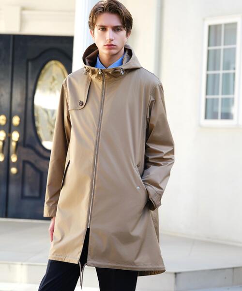 DRESSTERIOR（ドレステリア）の「【撥水素材】レインプルーフ フーデッドコート（その他アウター・メンズ・ブラック/ベージュ・92/91）」の4枚目の写真