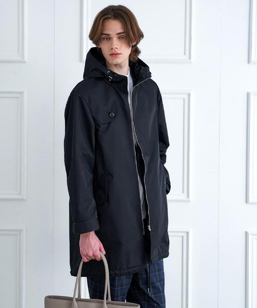 DRESSTERIOR（ドレステリア）の「【撥水素材】レインプルーフ フーデッドコート（その他アウター・メンズ・ブラック/ベージュ・92/91）」の8枚目の写真