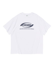 (ビッグサイズ) オーバーボックスロゴ半袖Tシャツ (ホワイト)