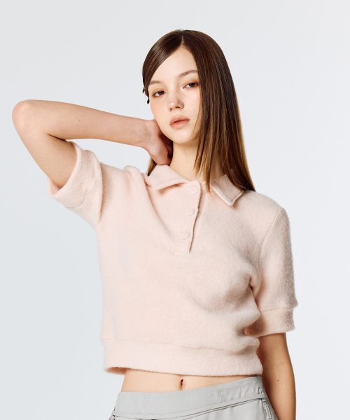 LARTIGENT(ラーティゼン)の「L15 TERRY COLLAR T-SHIRT(PINK)(ニット/セーター・レディース・その他・FREE)」の4枚目の写真